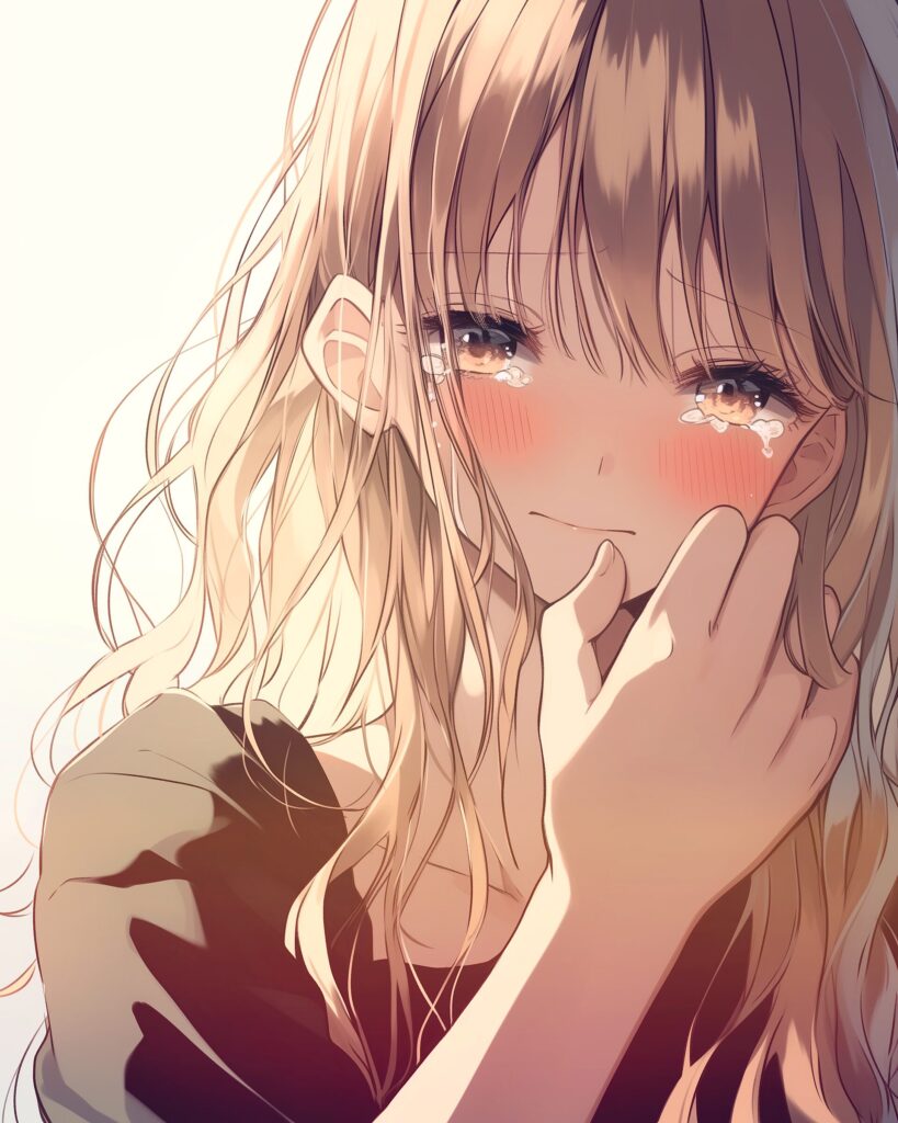 悲しい金髪女子０