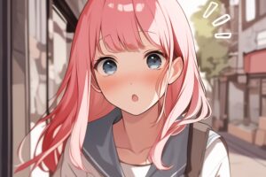 ピンク髪女子０