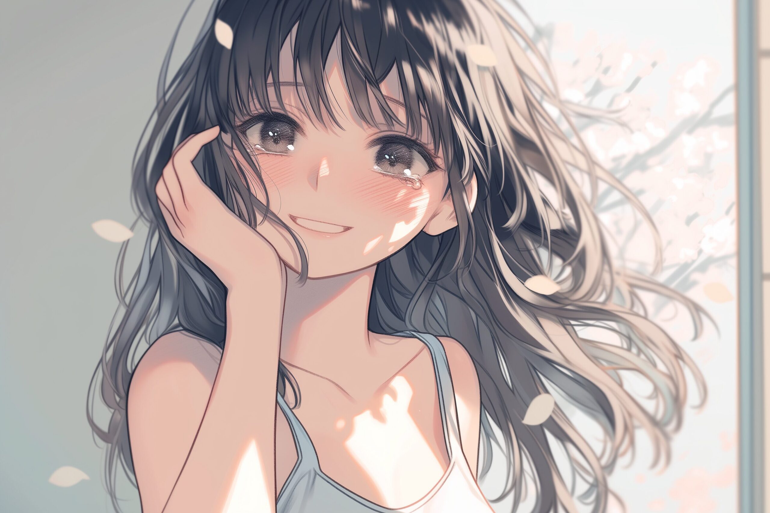 黒髪の美人女性０