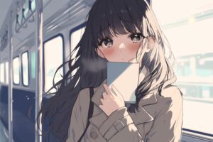 コートを着た女性０