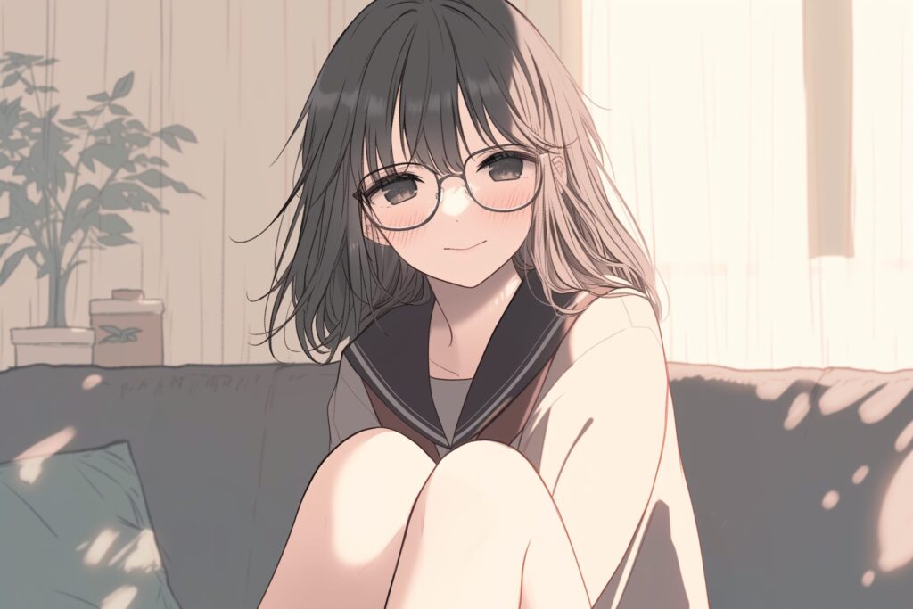 眼鏡女子０