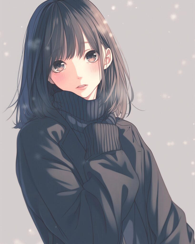 マフラーコート女子０
