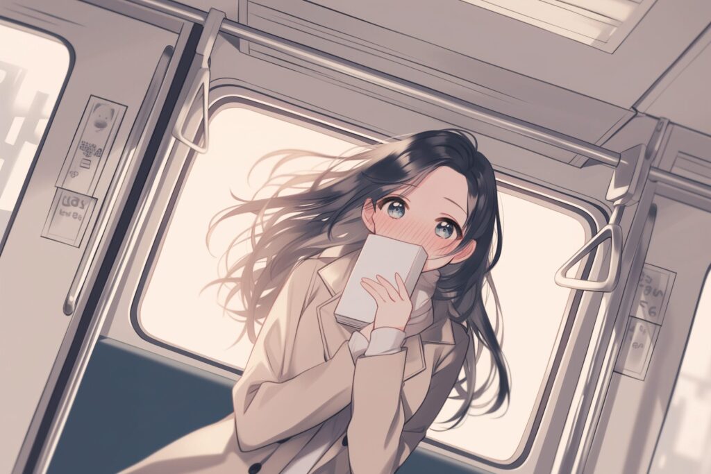 コートを着た女性０