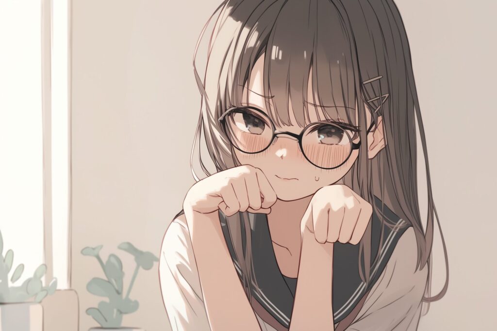 猫の真似する女子０