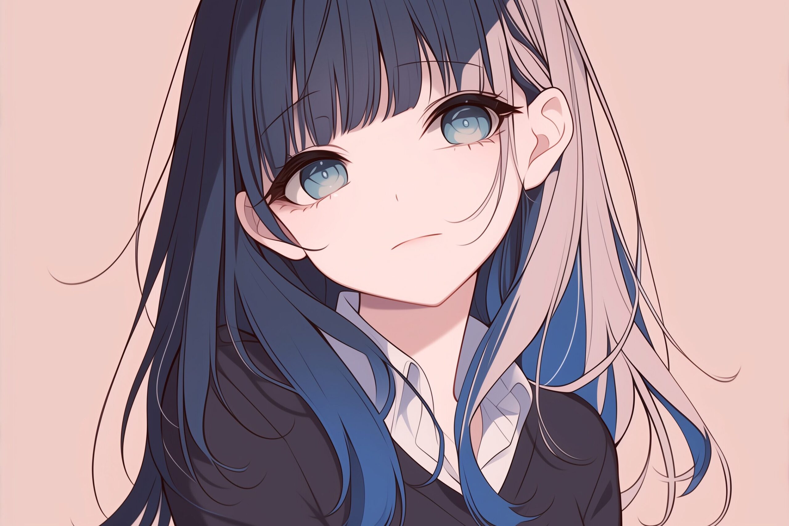 青髪女子0