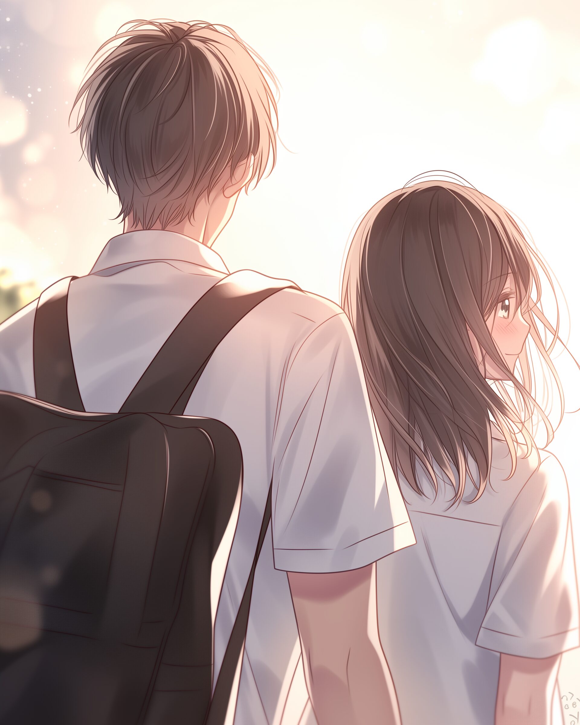 通学カップル1