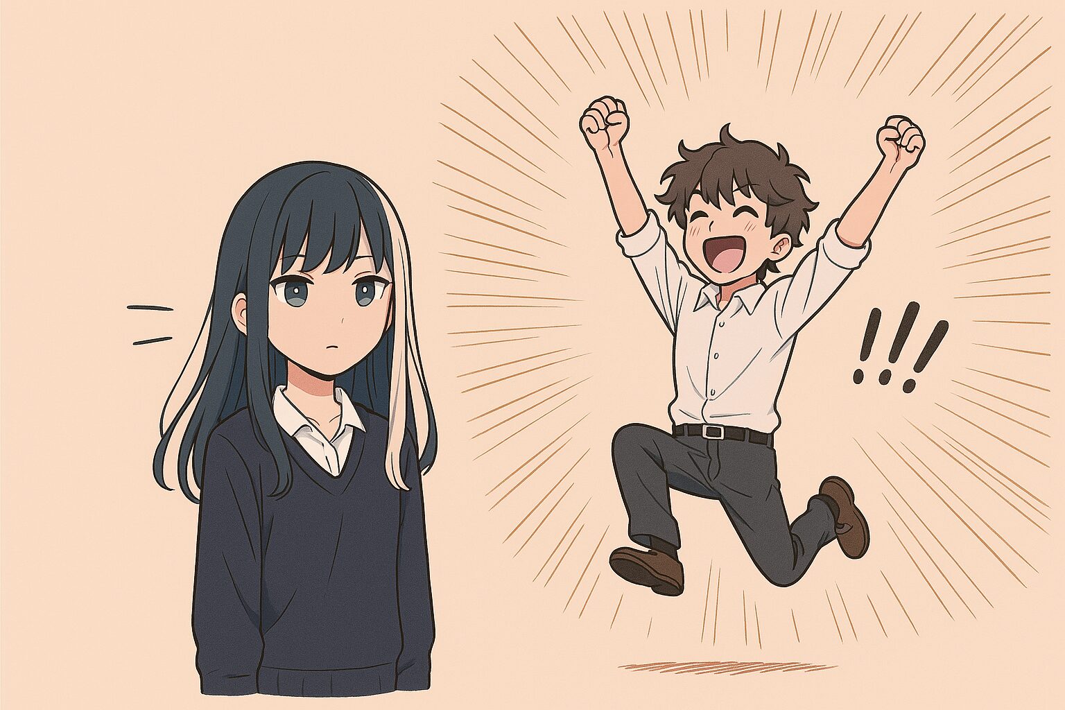話す男女0