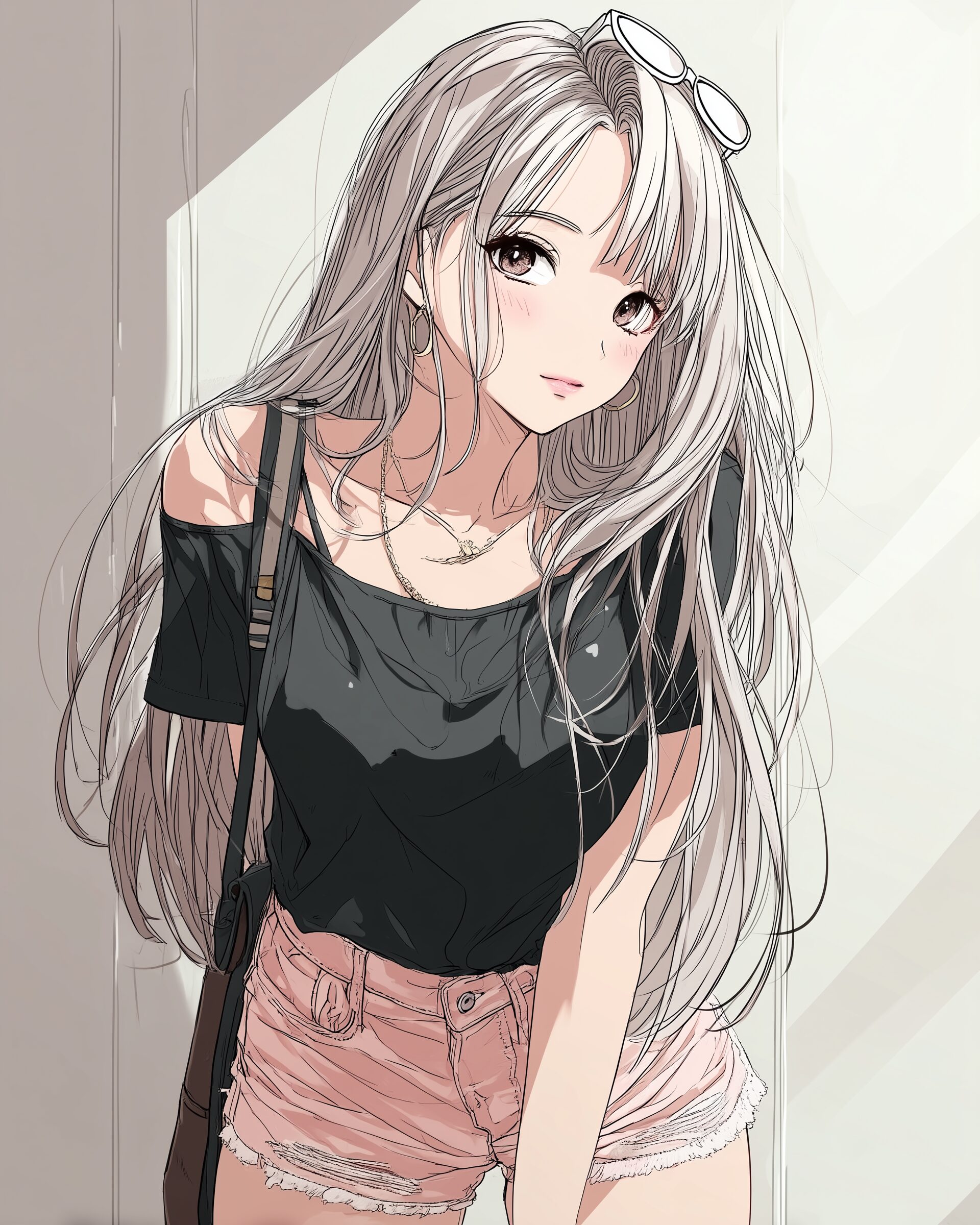 銀髪オシャレ女性0