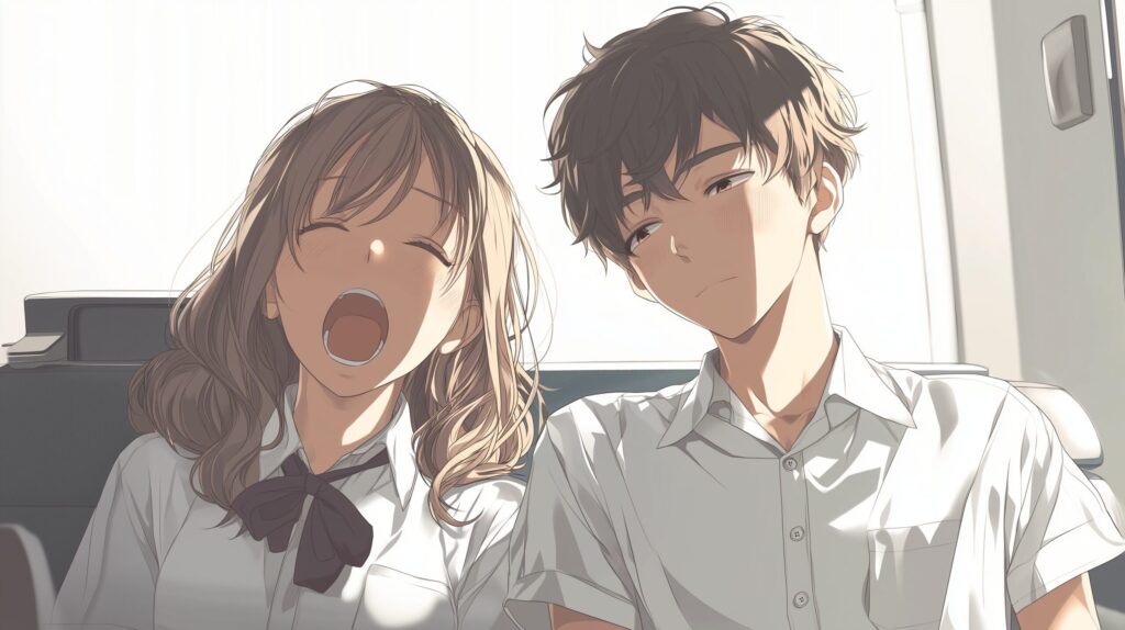 あくび０