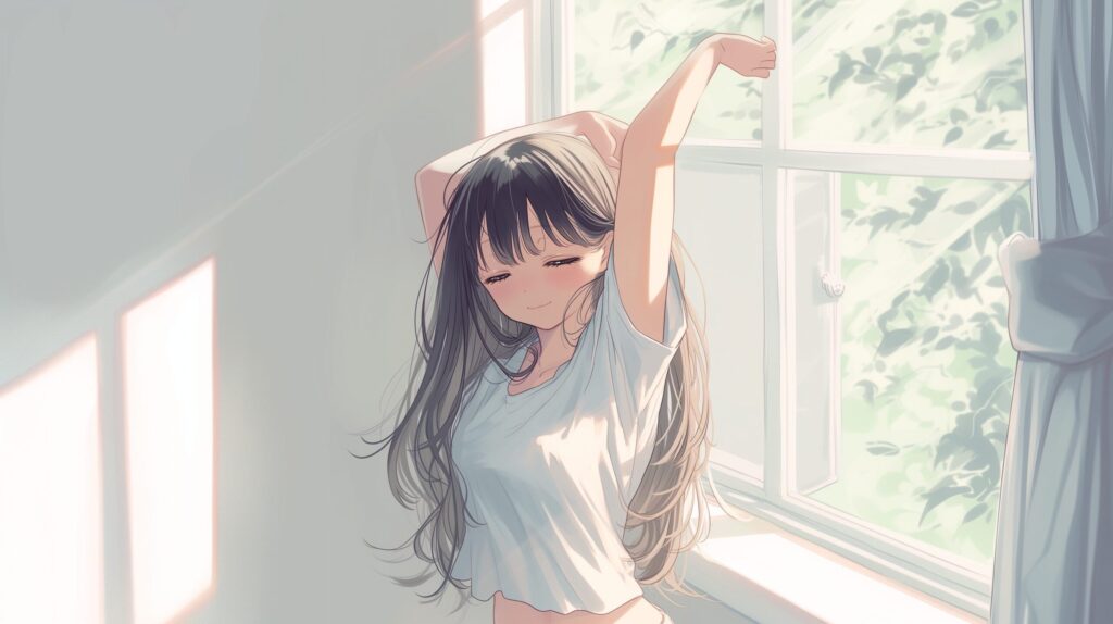 寝起き女子０