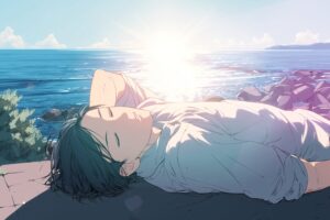 眠る男子０