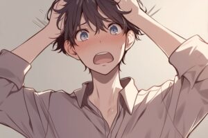 驚く男子０