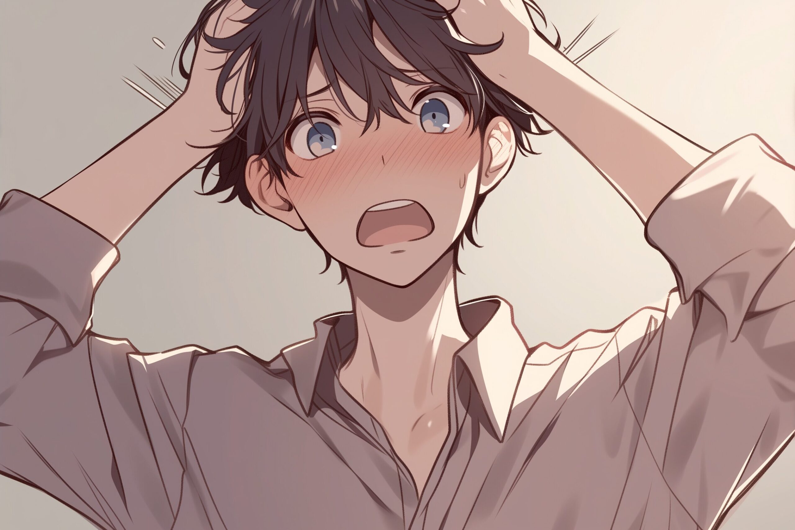驚く男子0