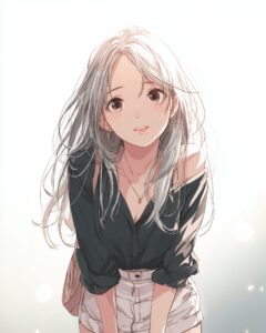 銀髪オシャレ女性０