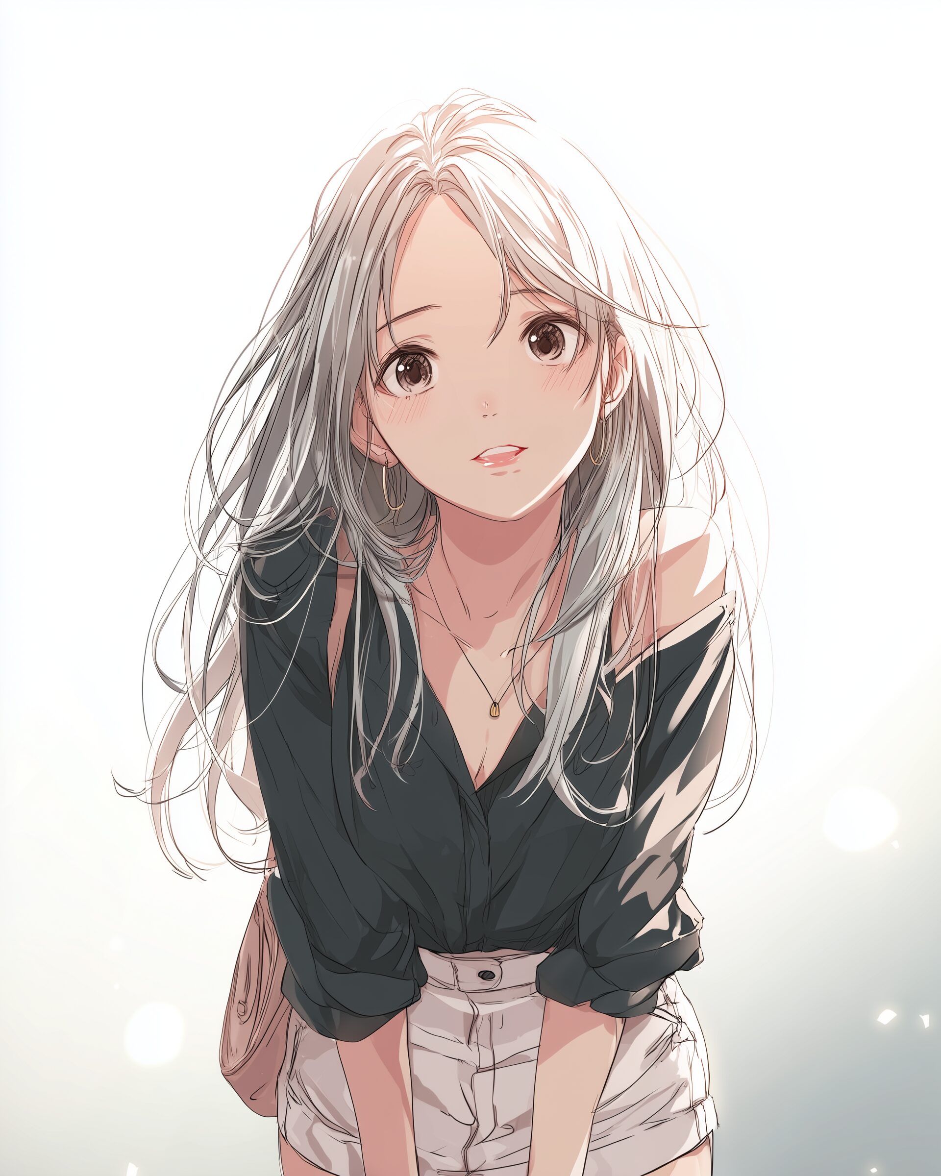 銀髪オシャレ女性0