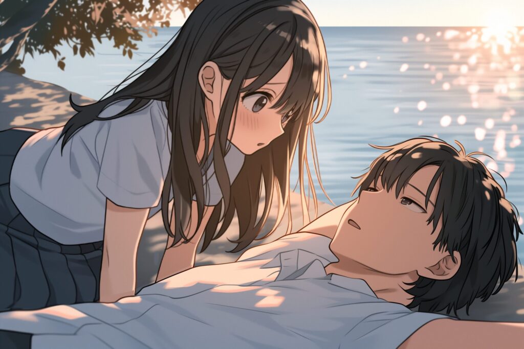 男女イラスト・海辺０
