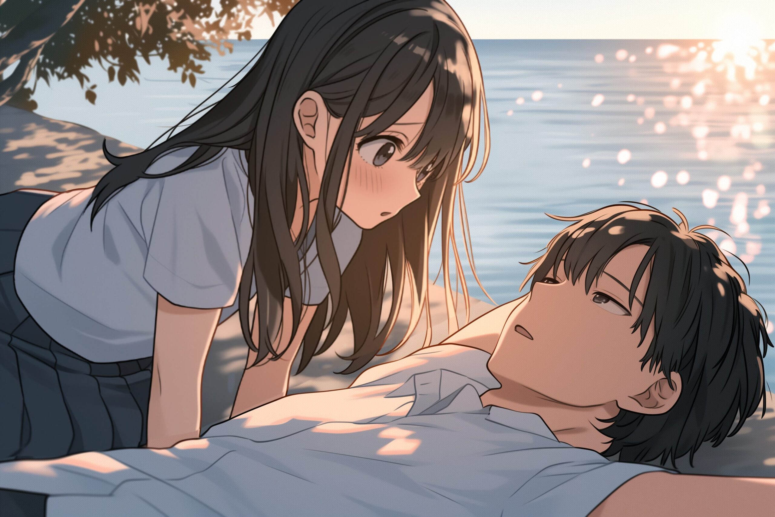 男女イラスト・海辺０