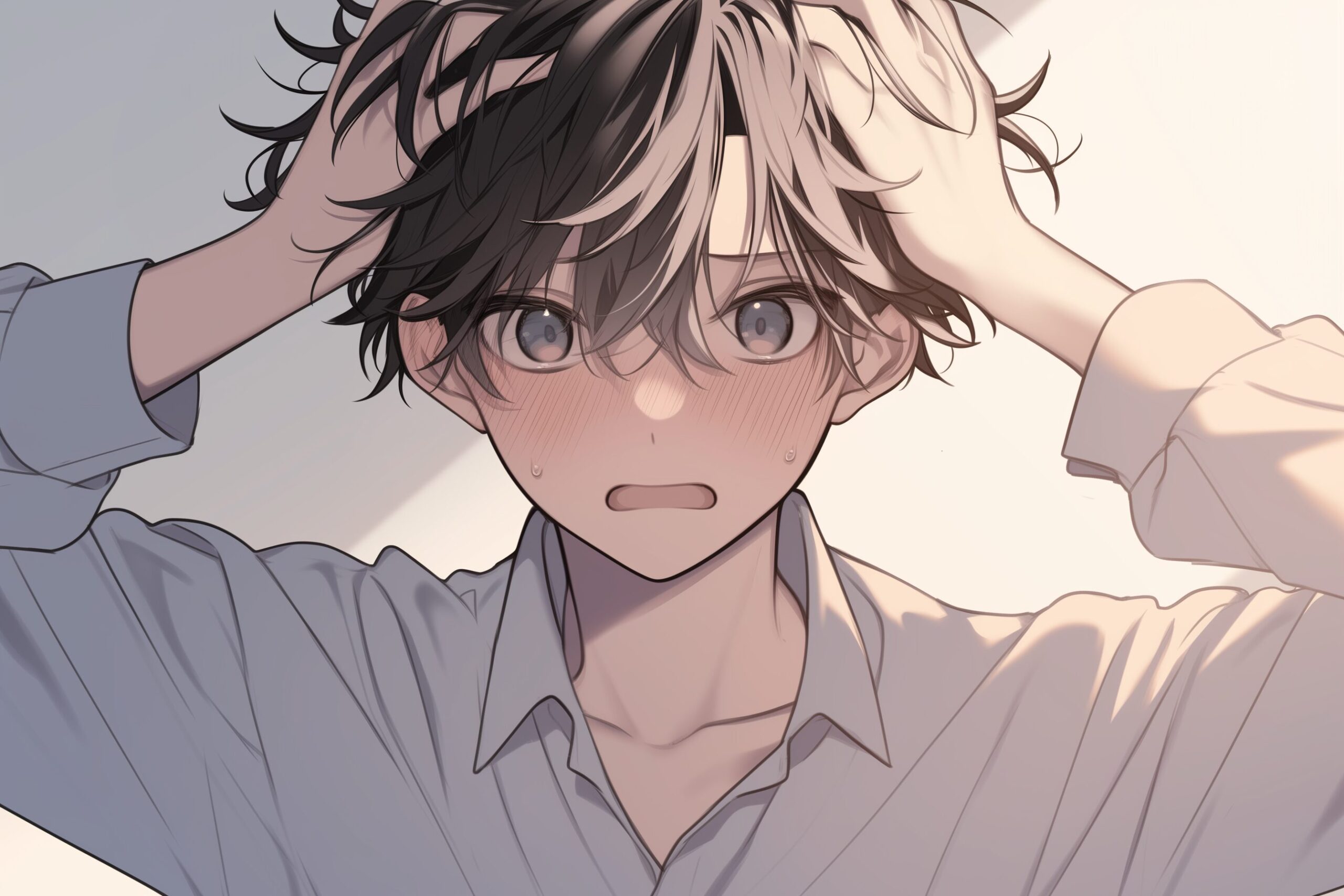 驚く男子0