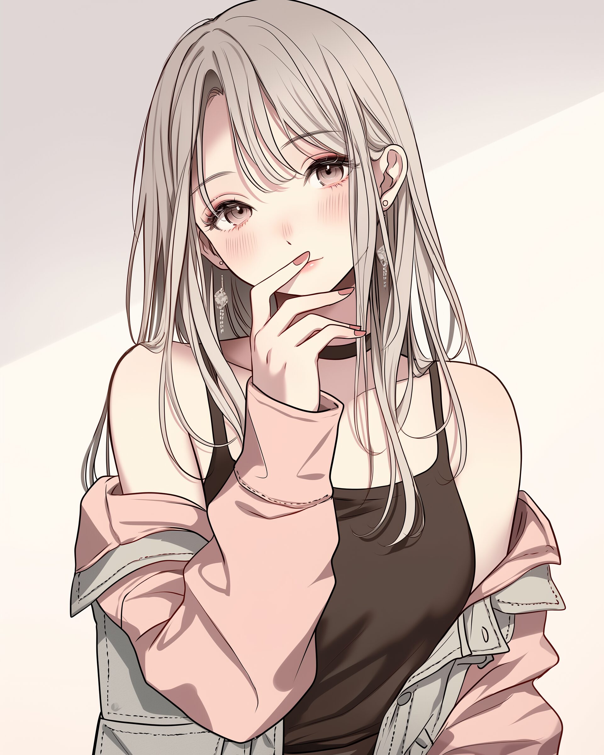 銀髪オシャレ女性0
