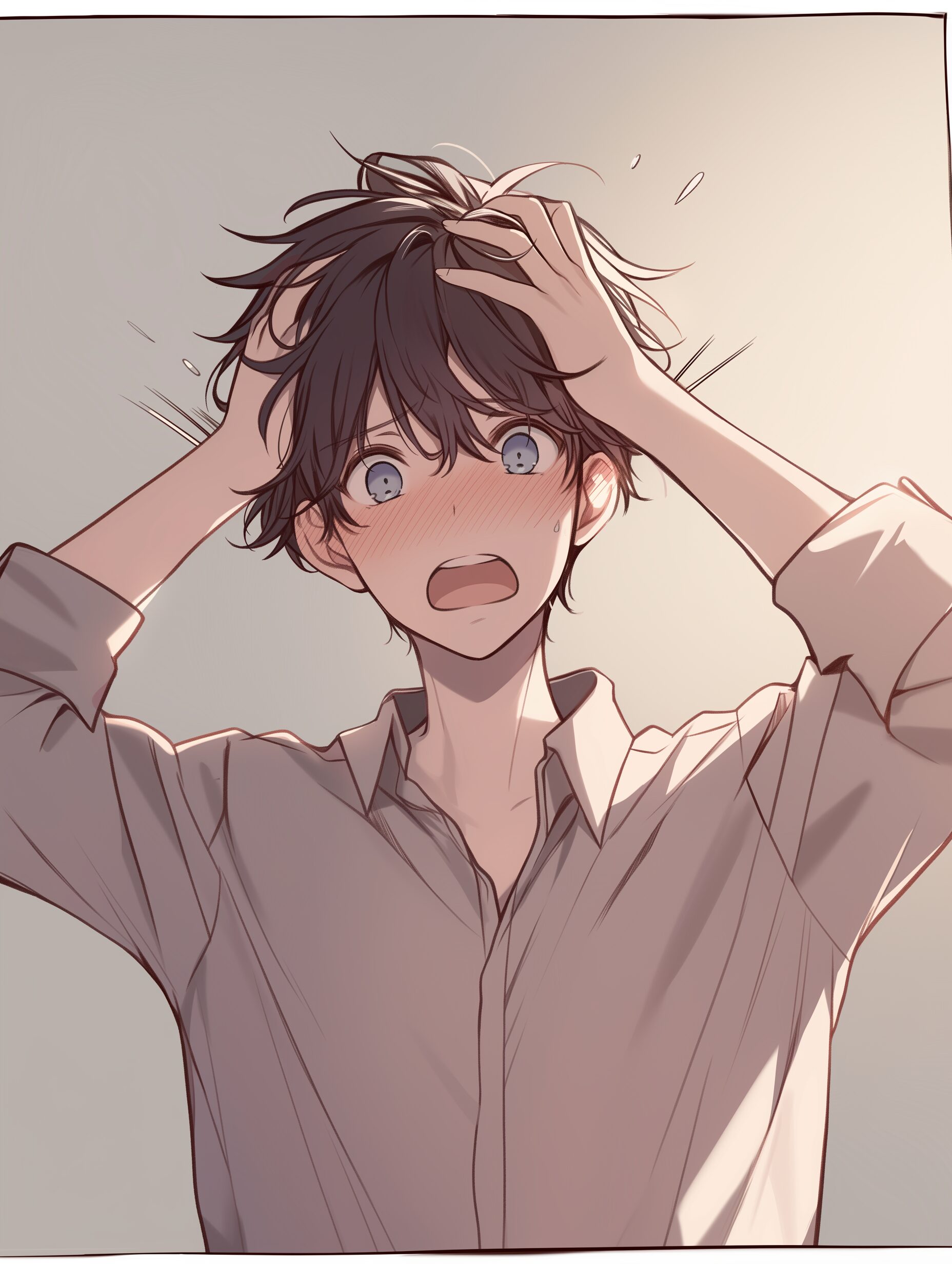 驚く男子0