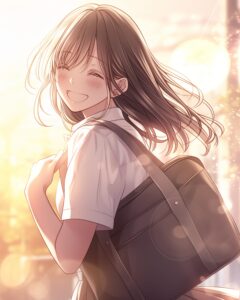 黒髪制服女子０