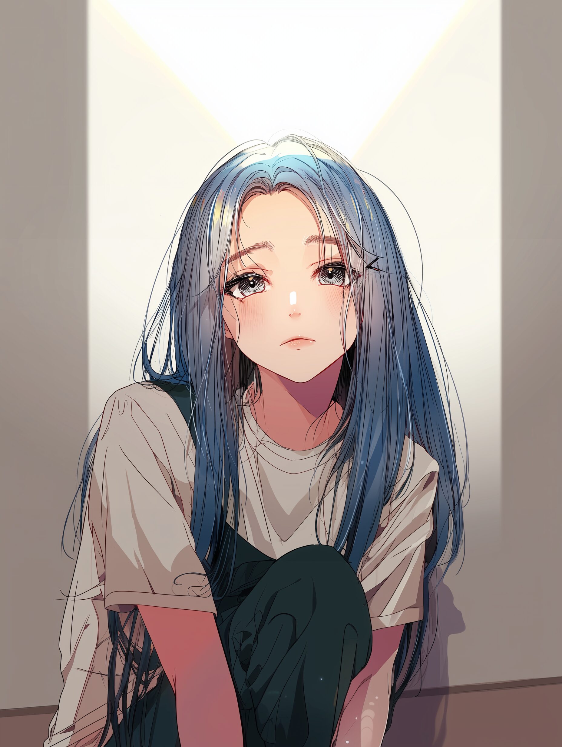 クールな青髪ガール0