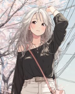 銀髪オシャレ女性０