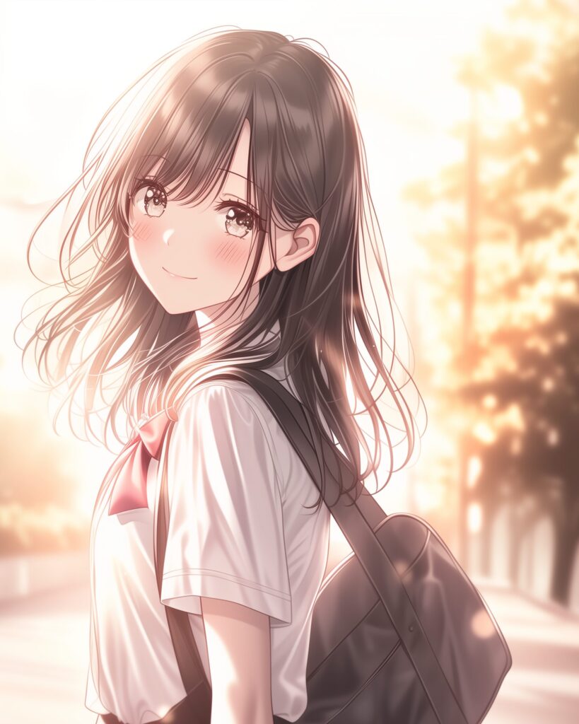 黒髪制服女子０