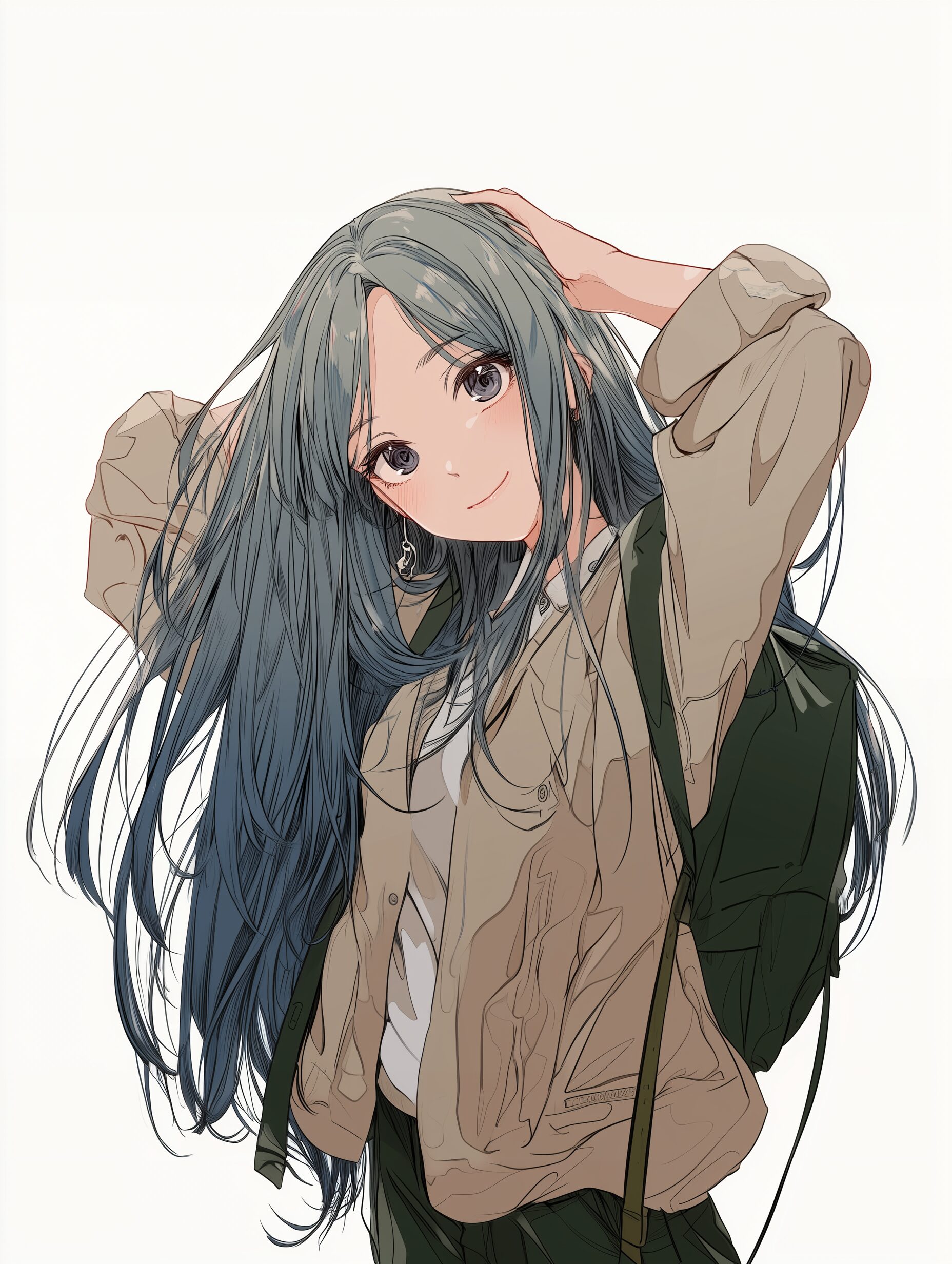 クールな青髪ガール0