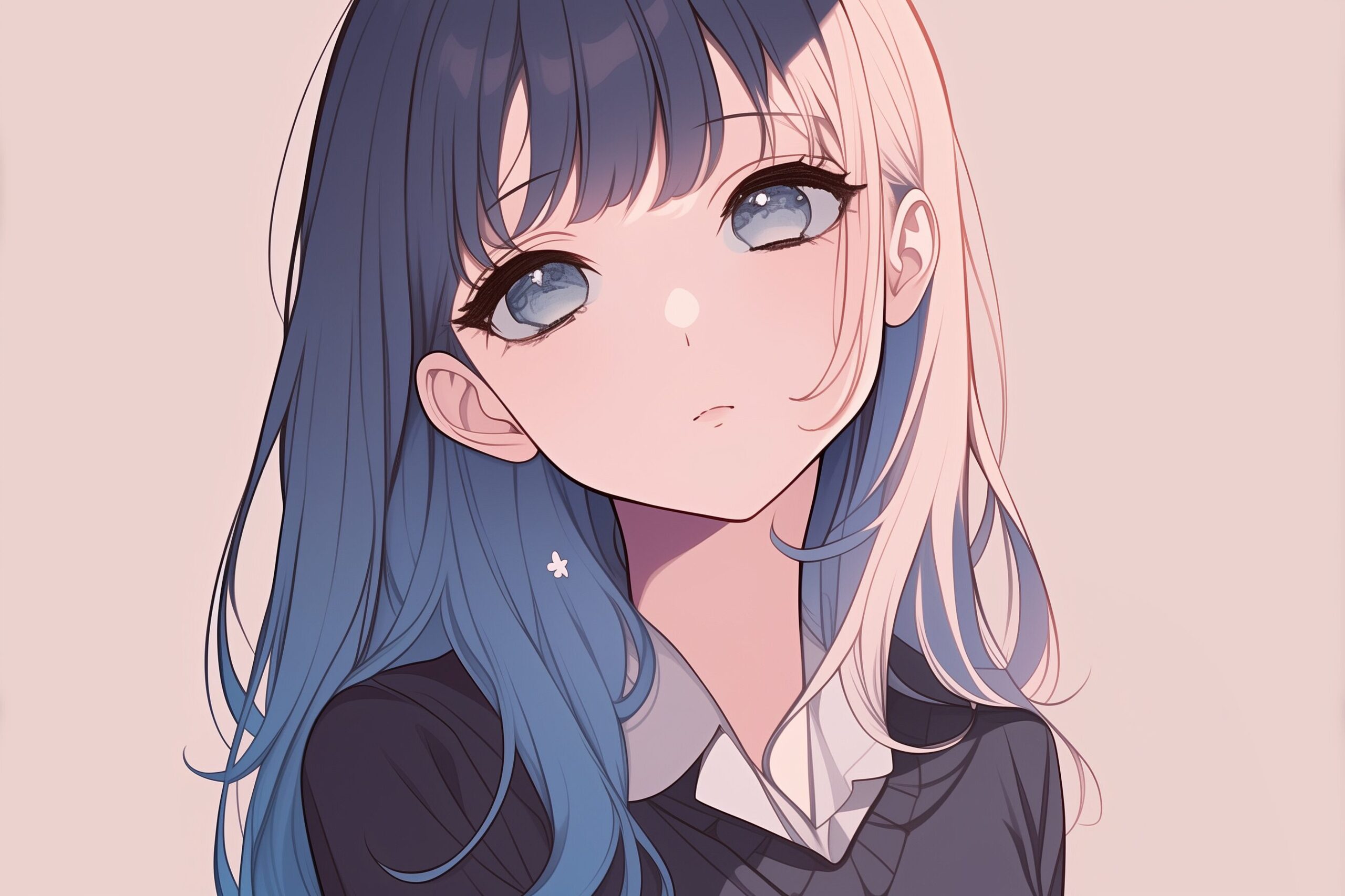 青髪女子0