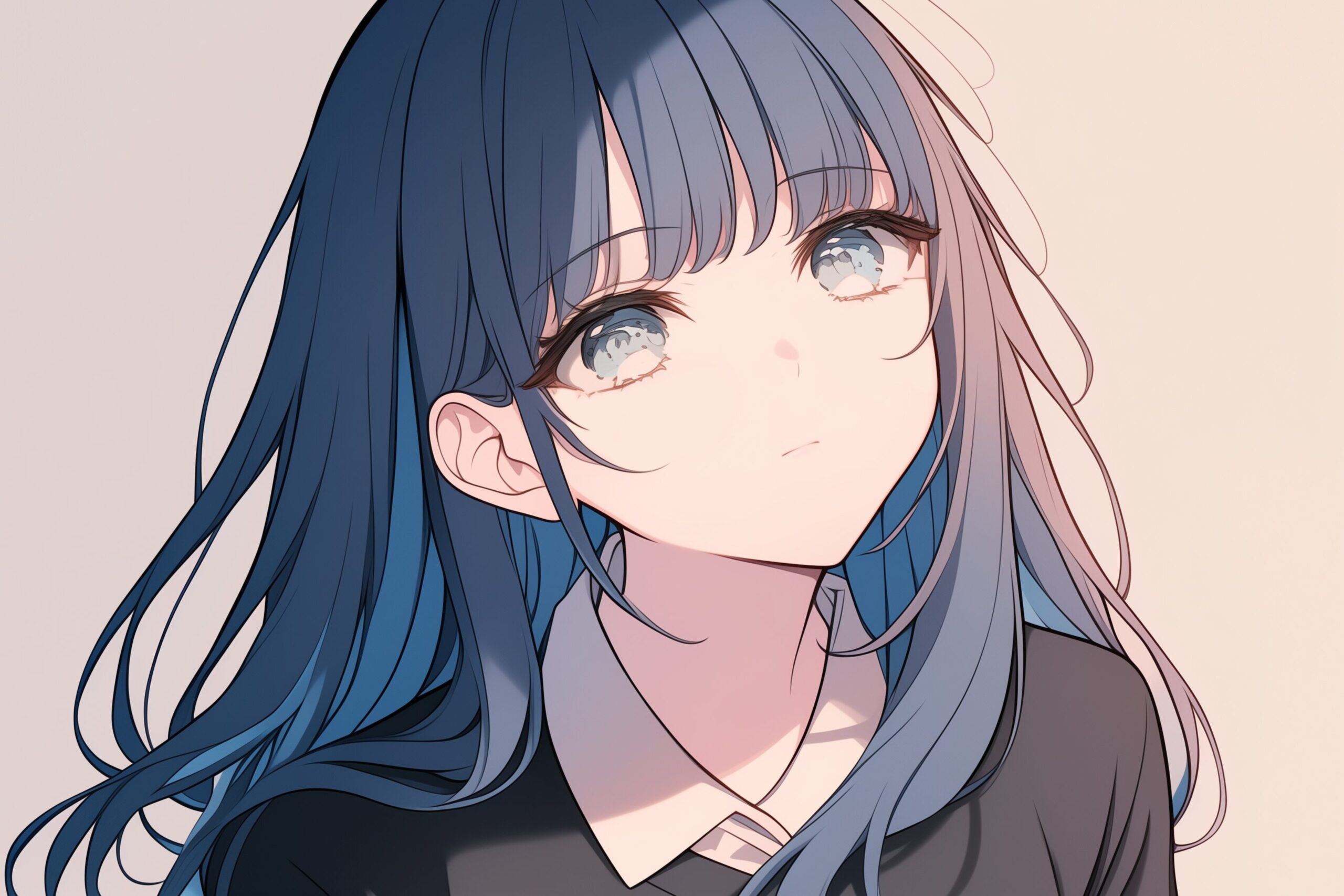 青髪女子0