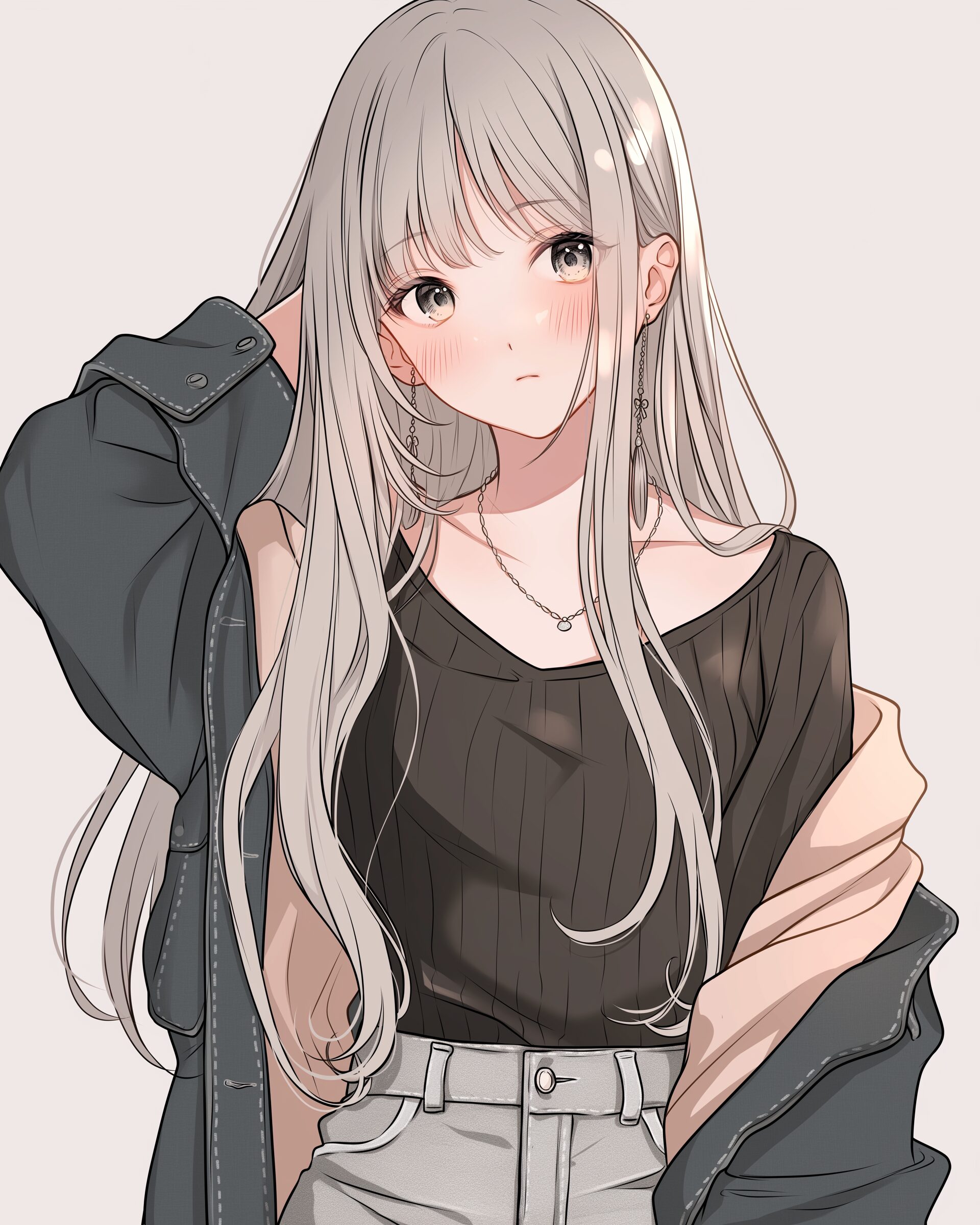 銀髪オシャレ女性0