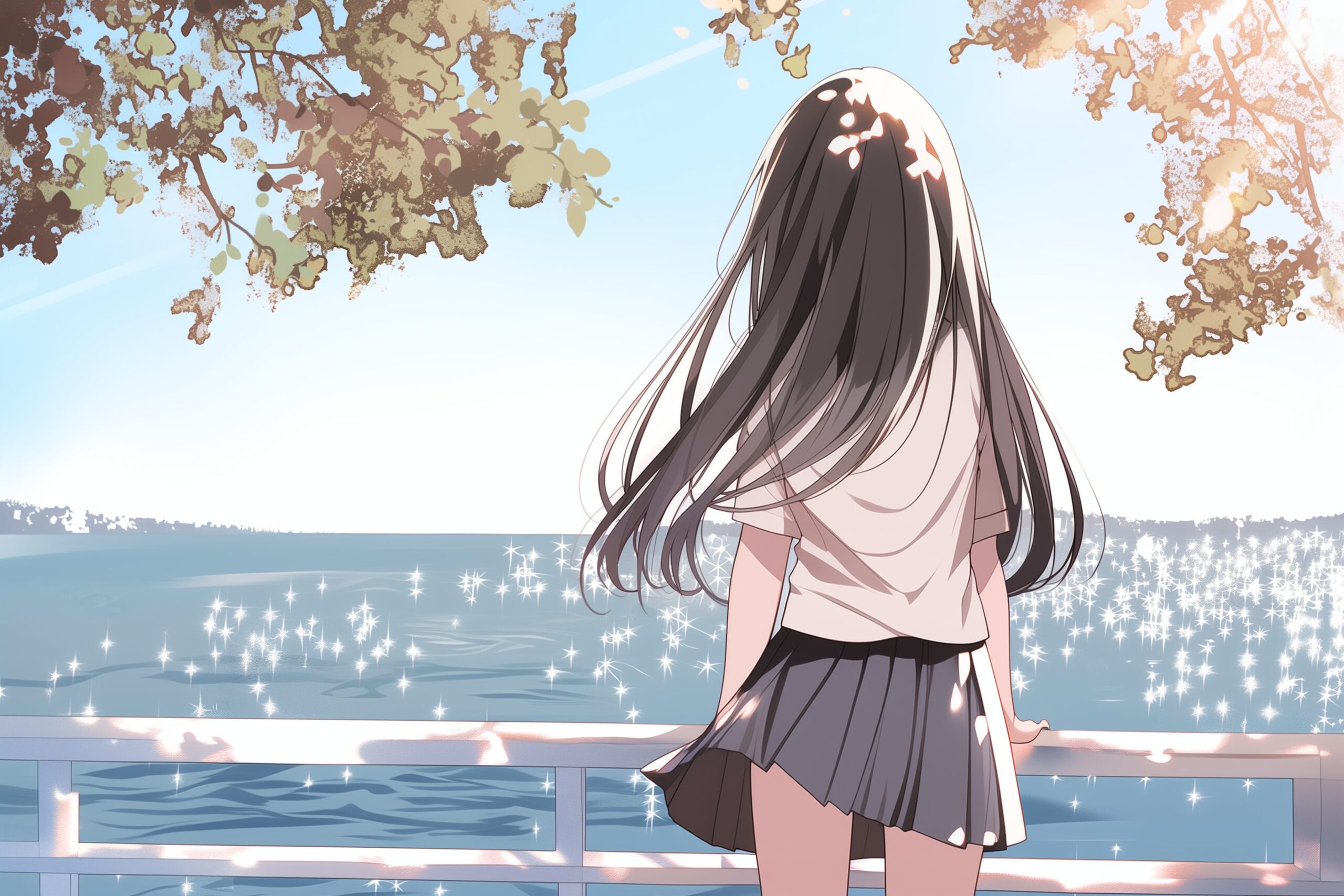 制服女子の後ろ姿0