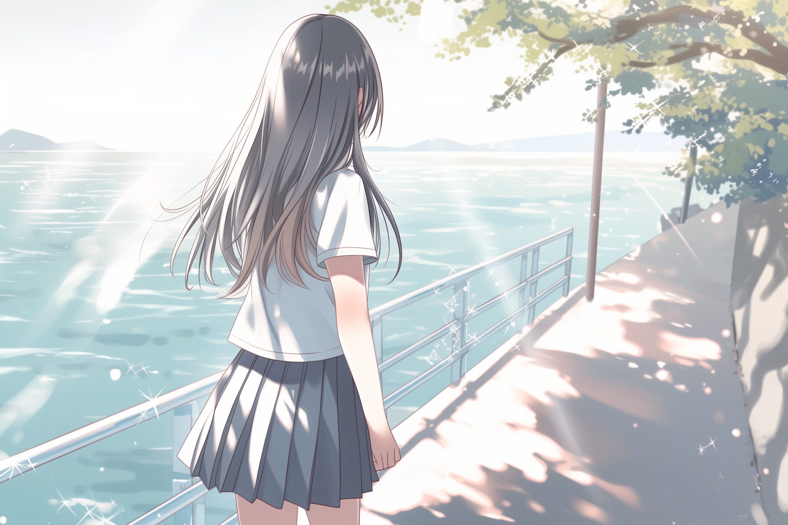 制服女子の後ろ姿0