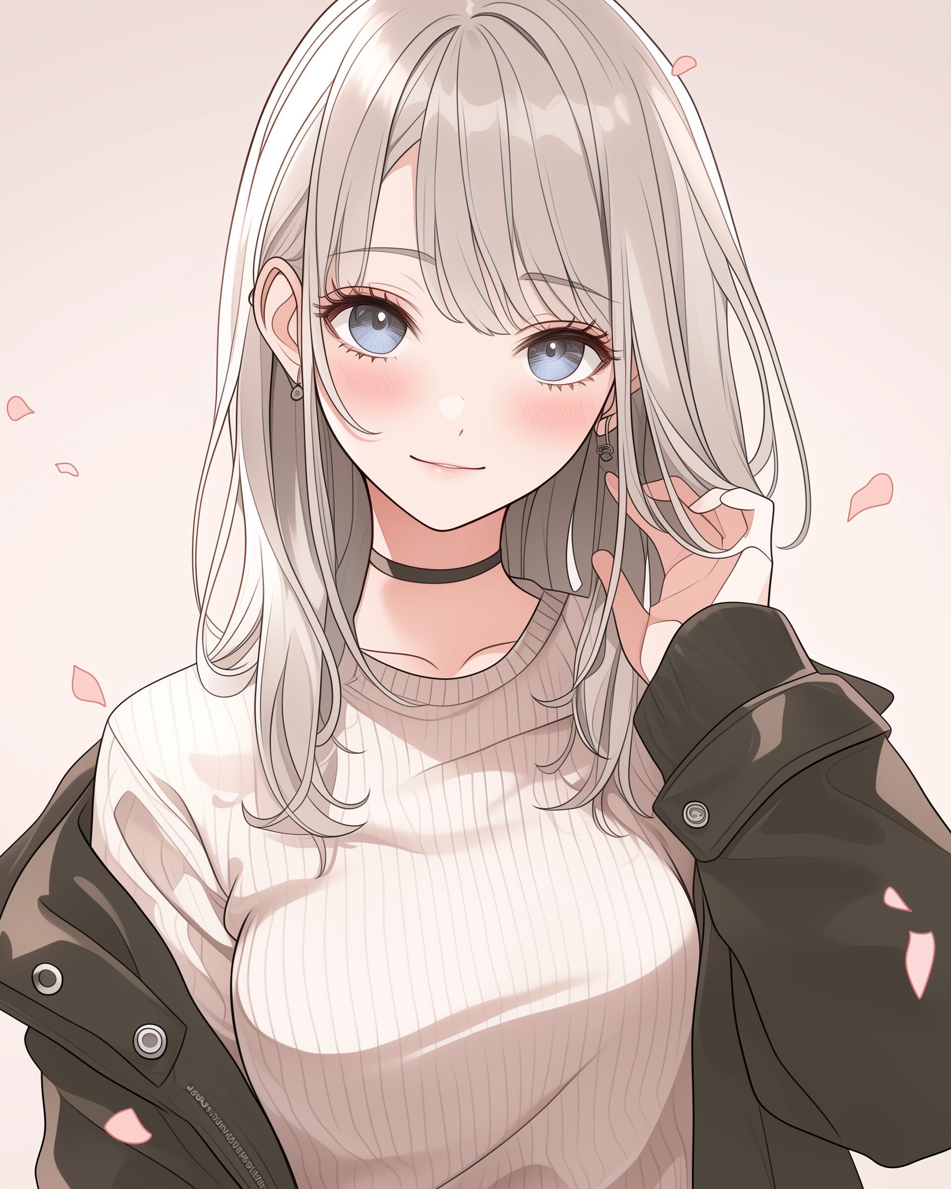 銀髪オシャレ女性0