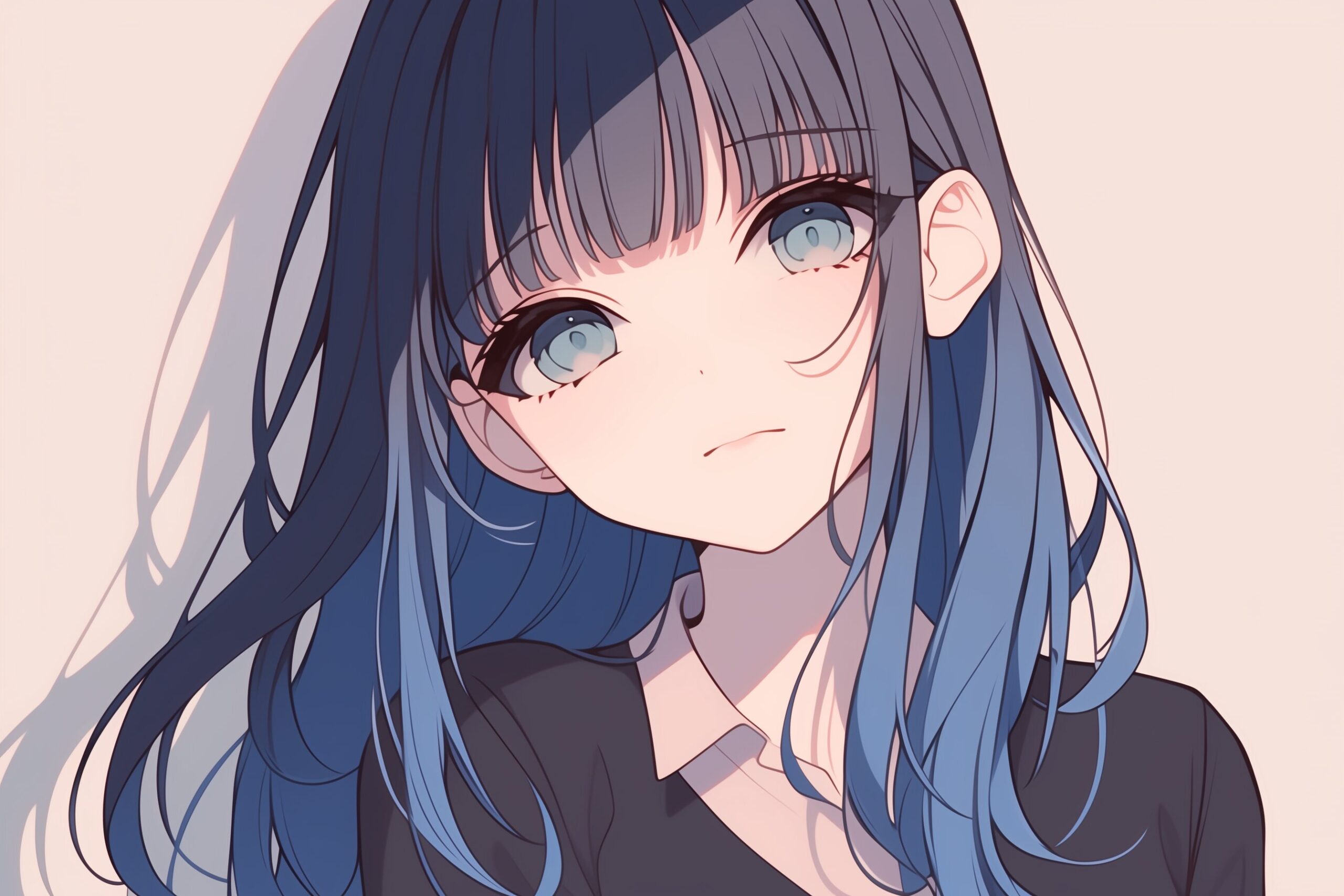 青髪女子0