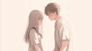 向き合う男女イラスト０