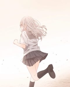 走る銀髪女子０