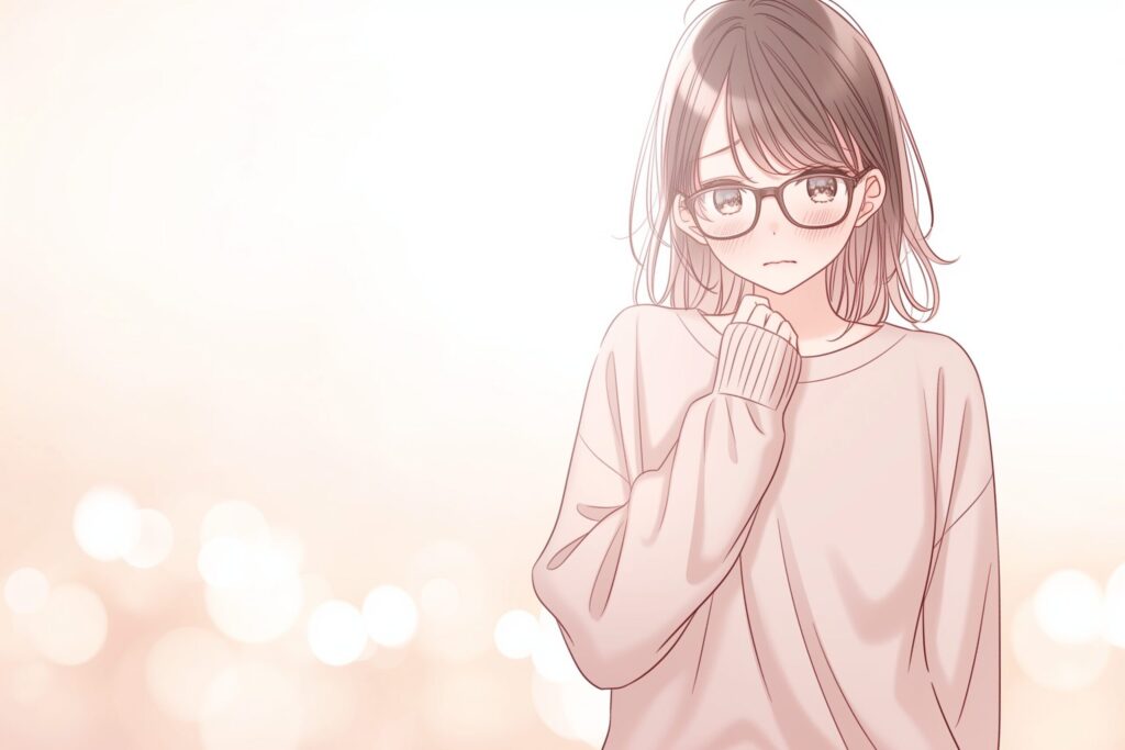 眼鏡をかけた女の子０