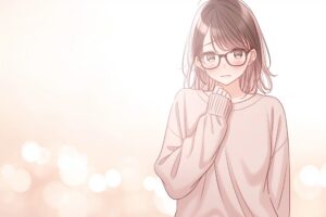 眼鏡をかけた女の子０