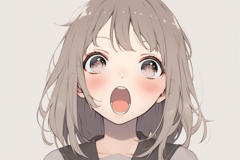 驚く女の子