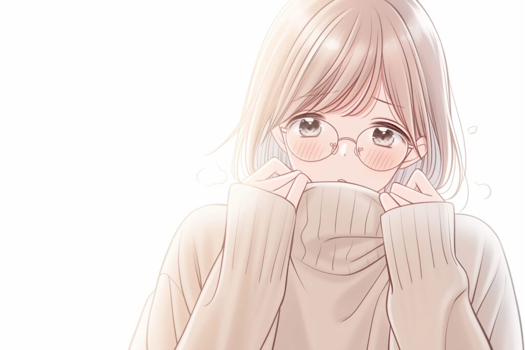 眼鏡をかけた女の子０