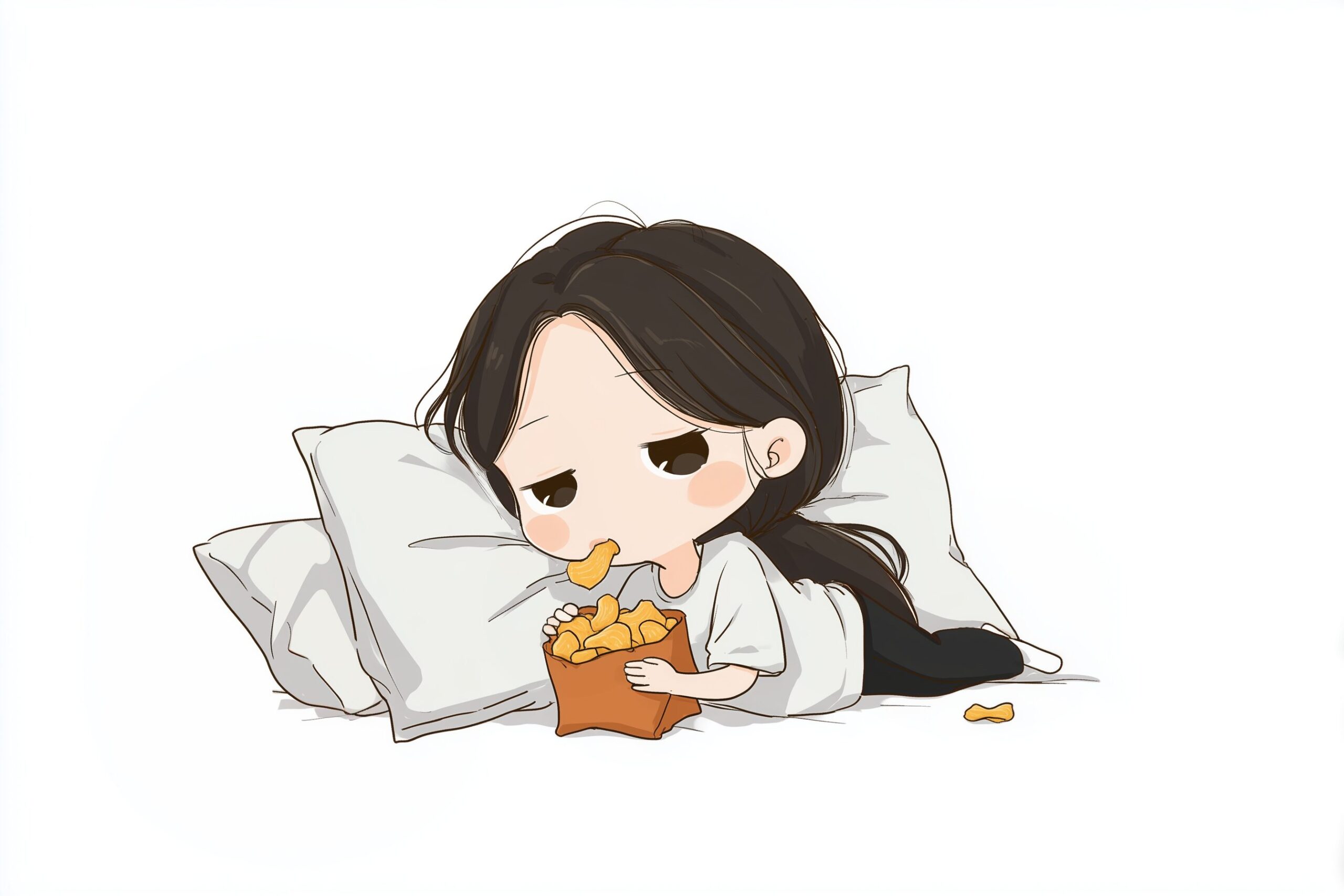 ポテチを食べる女子