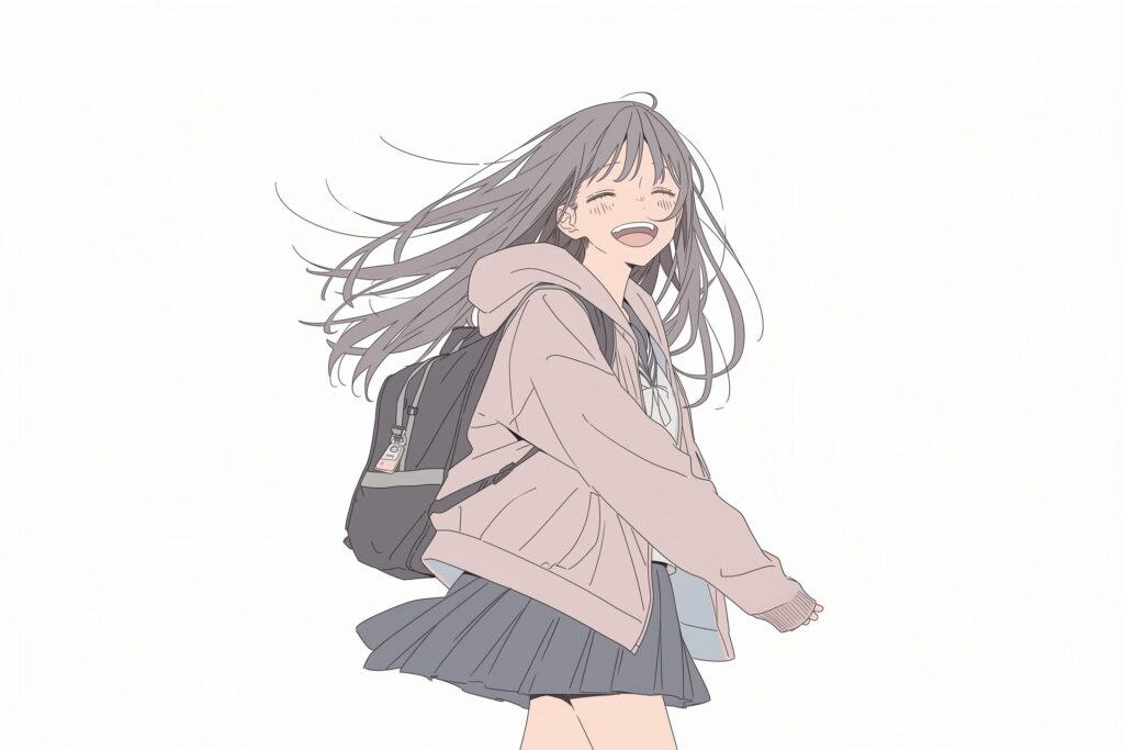 笑顔の女子高生０