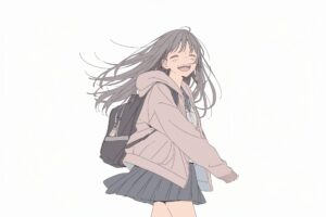 笑顔の女子高生０