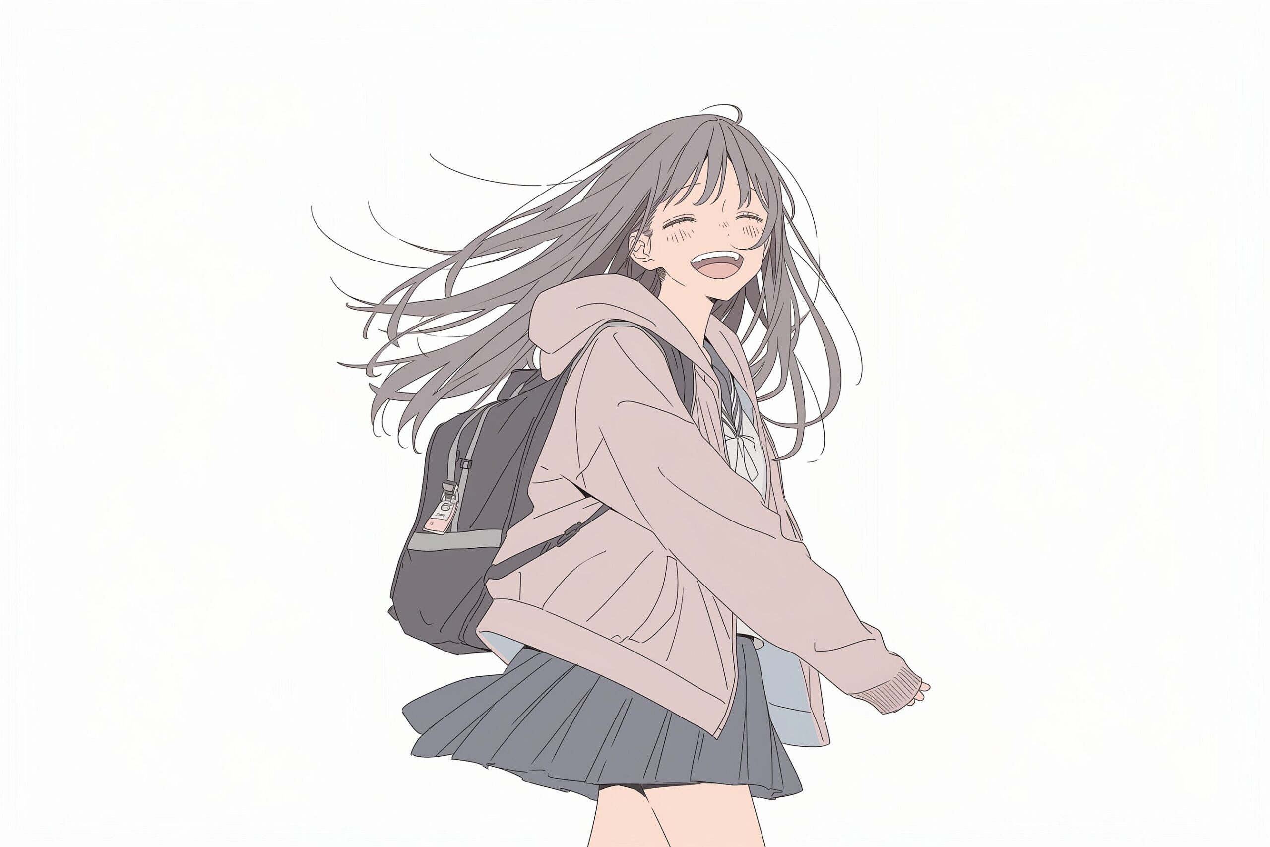 笑顔の女子高生0