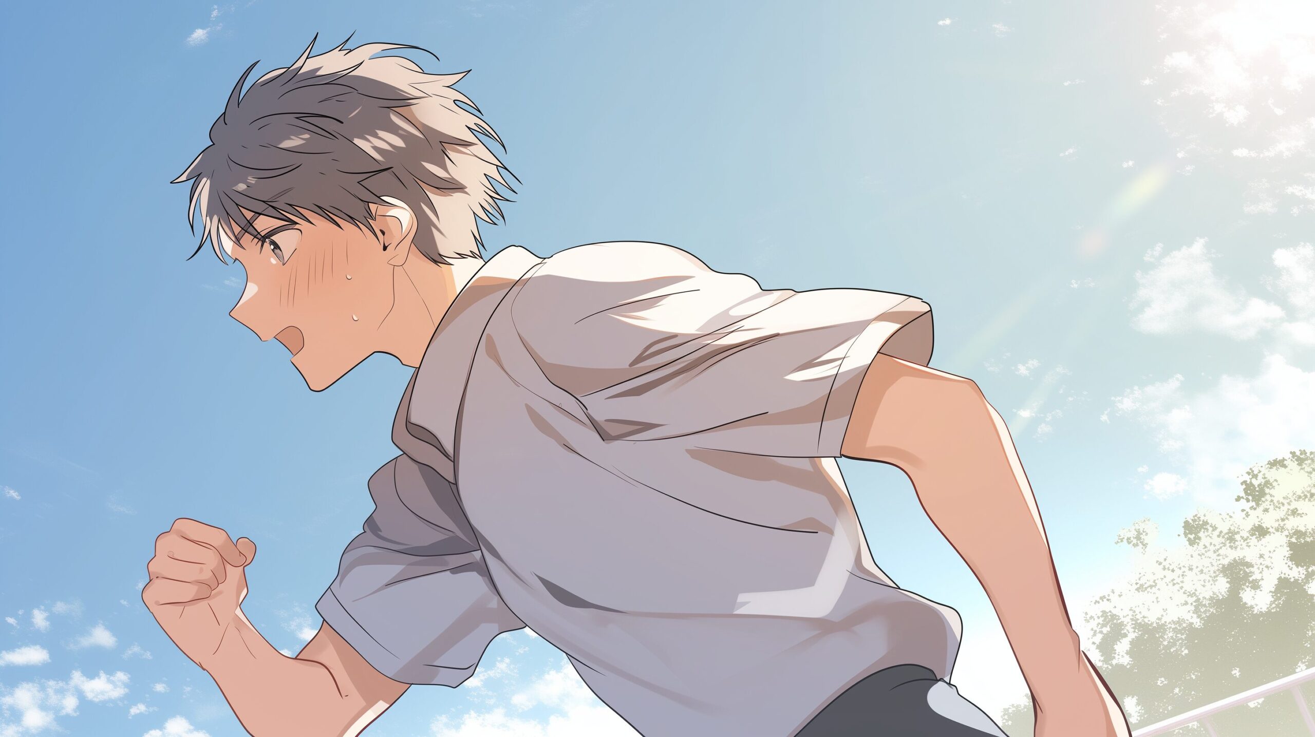 走る男子0