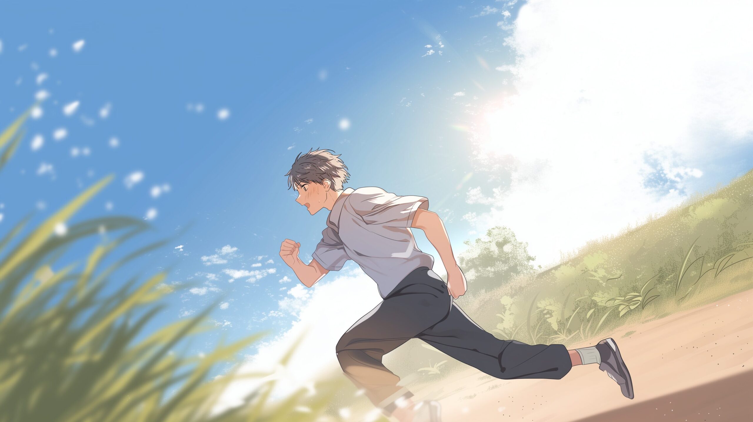 走る男子0