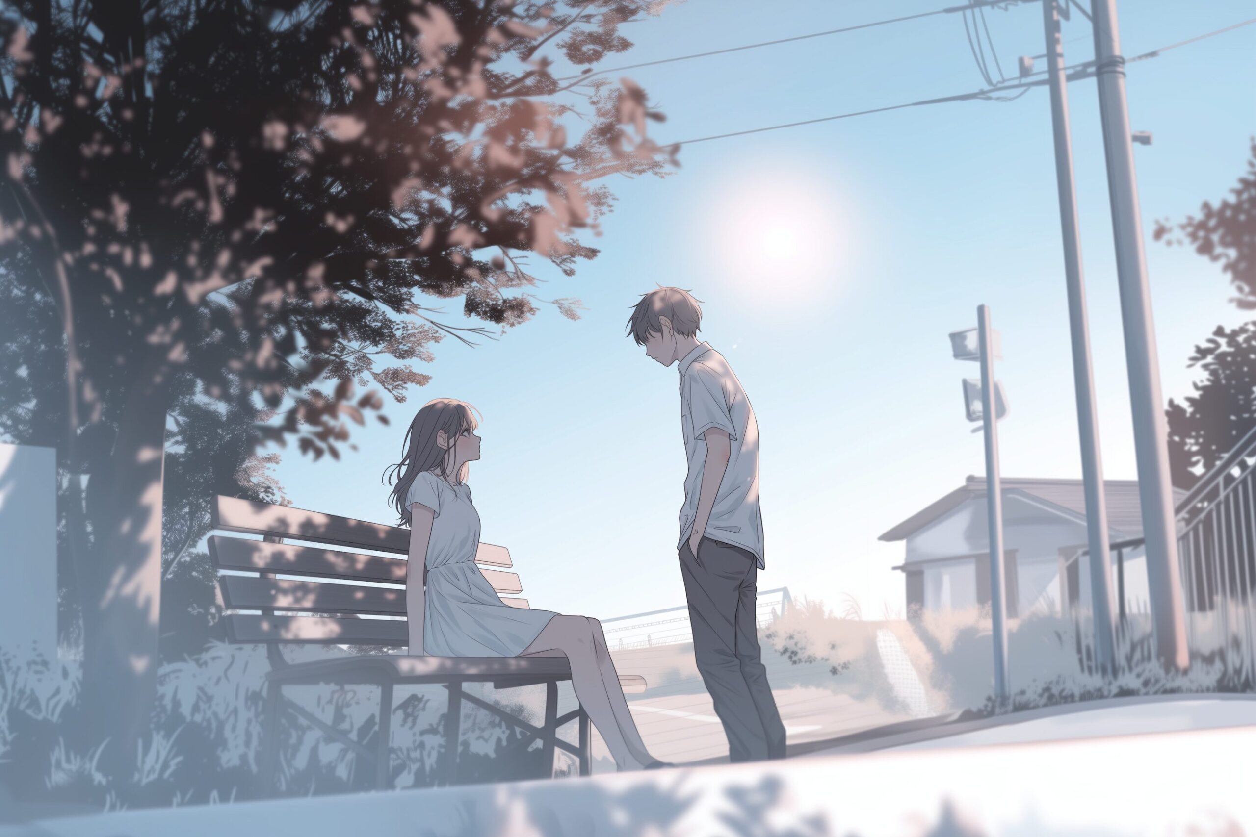 向き合うカップル0