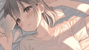 スマホを眺める女子０
